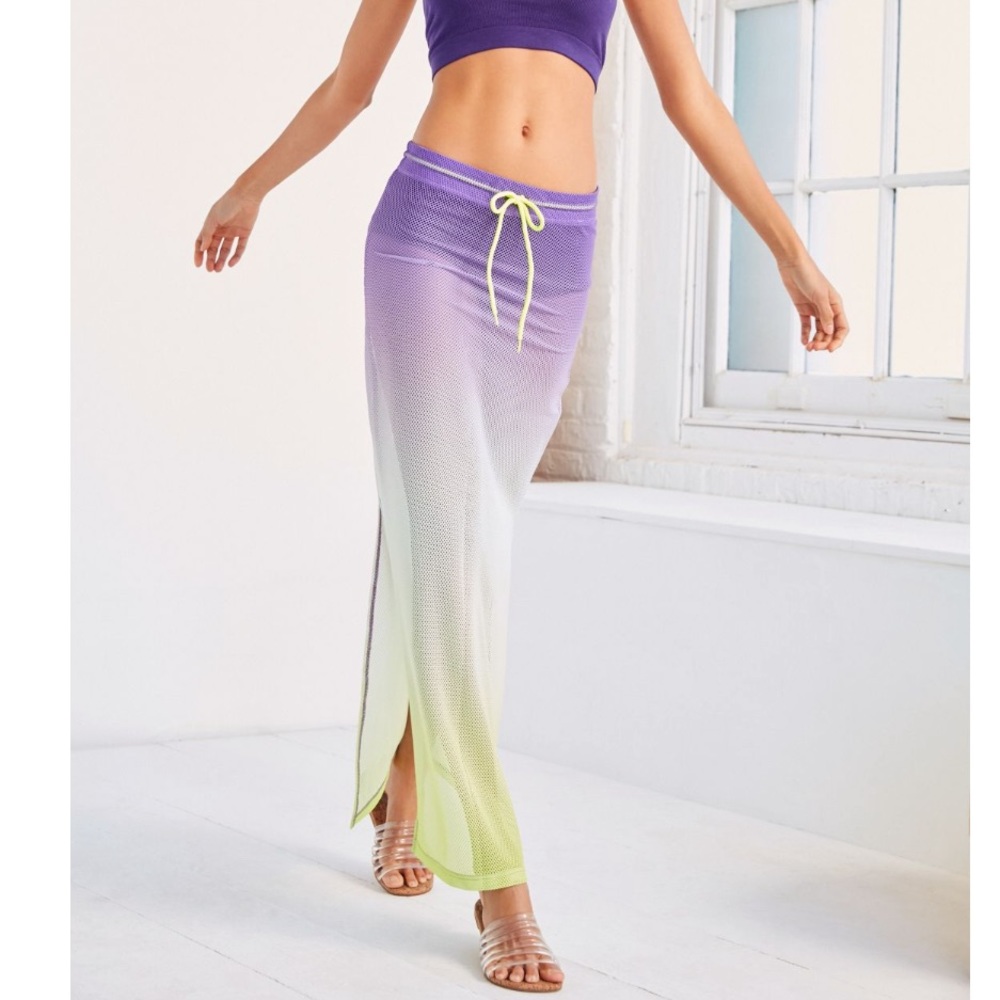 Without Walls XS Ombré Mesh Maxi Skirt